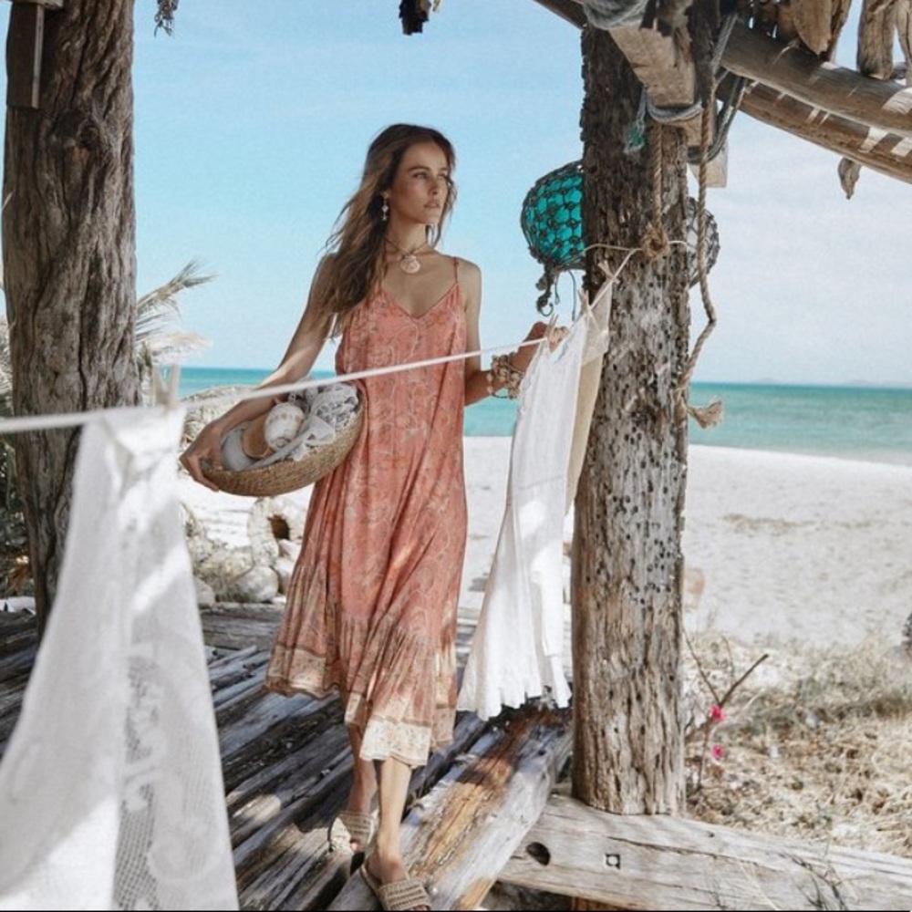 Spell Seashell Strappy Midi